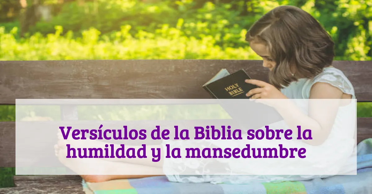 Versículos de la Biblia sobre la humildad y la mansedumbre