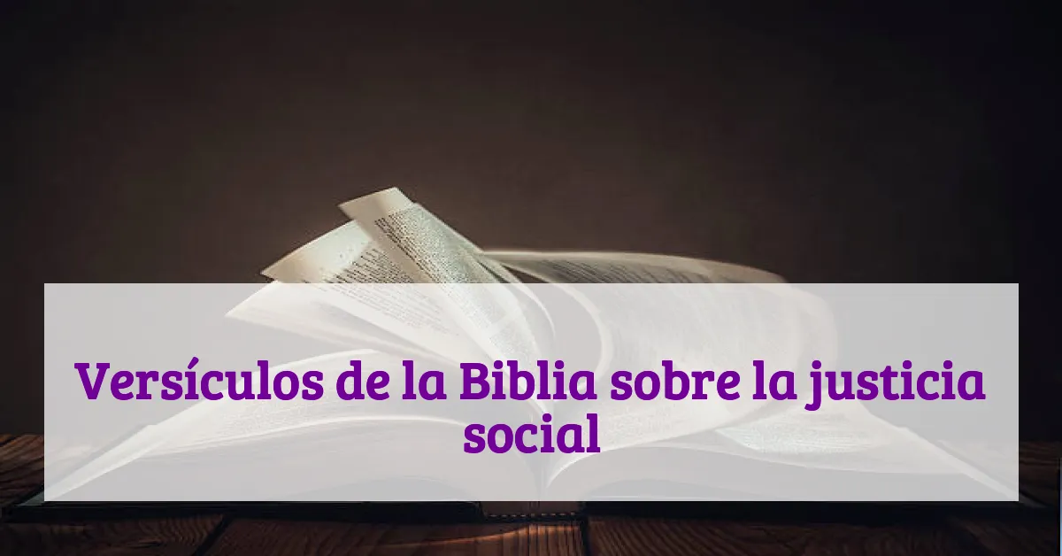Versículos de la Biblia sobre la justicia social