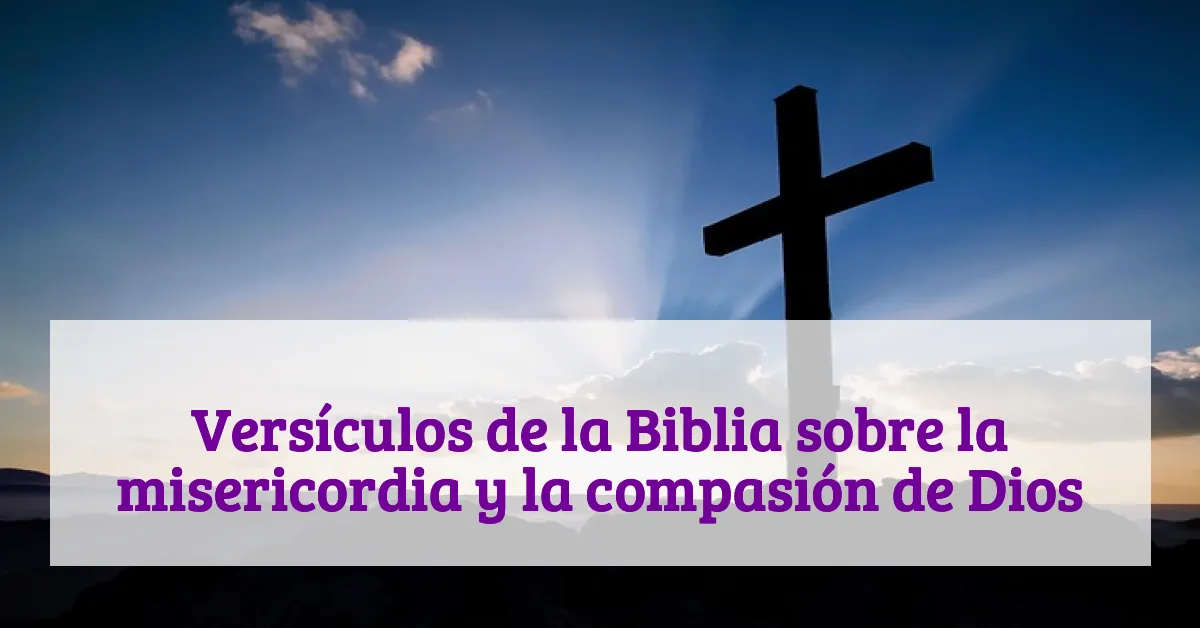 Versículos de la Biblia sobre la misericordia y la compasión de Dios