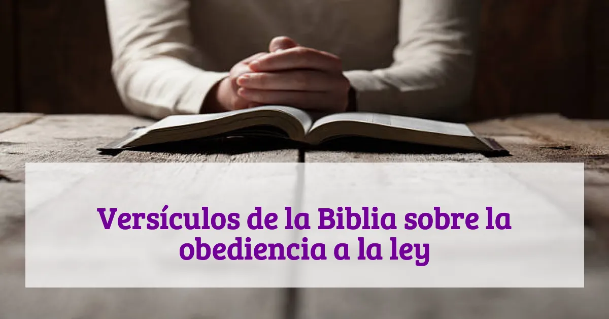 Versículos de la Biblia sobre la obediencia a la ley