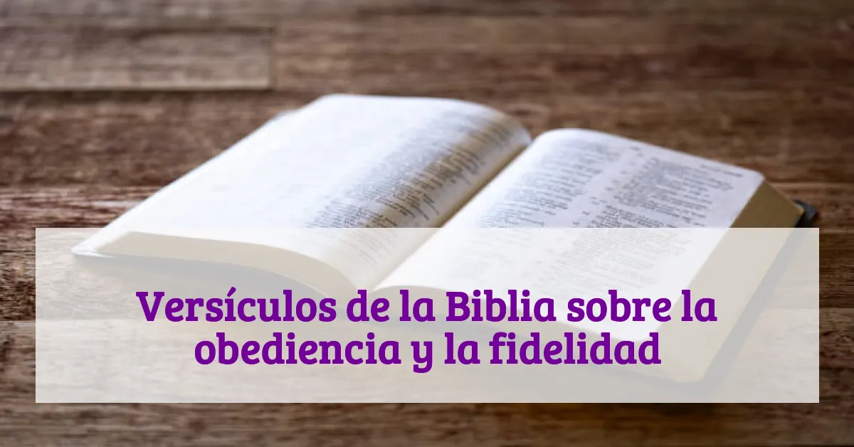 Versículos de la Biblia sobre la obediencia y la fidelidad
