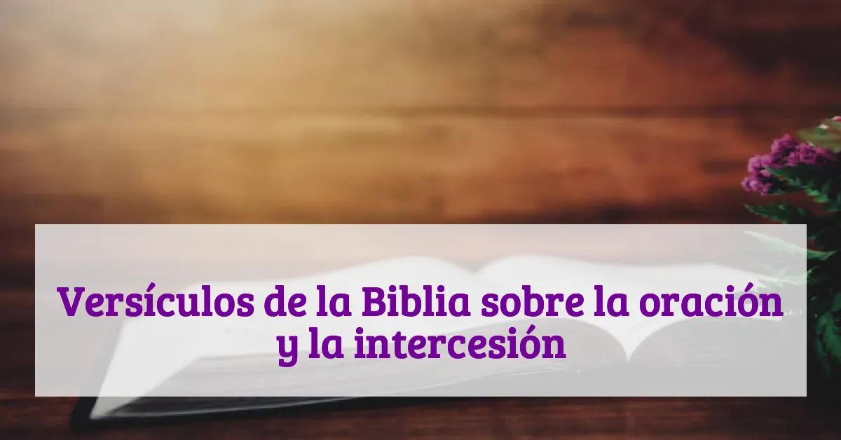 Versículos de la Biblia sobre la oración y la intercesión