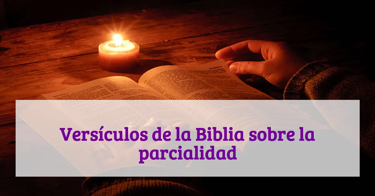 Versículos de la Biblia sobre la parcialidad