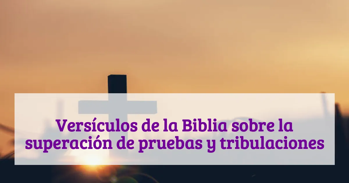 Versículos de la Biblia sobre la superación de pruebas y tribulaciones