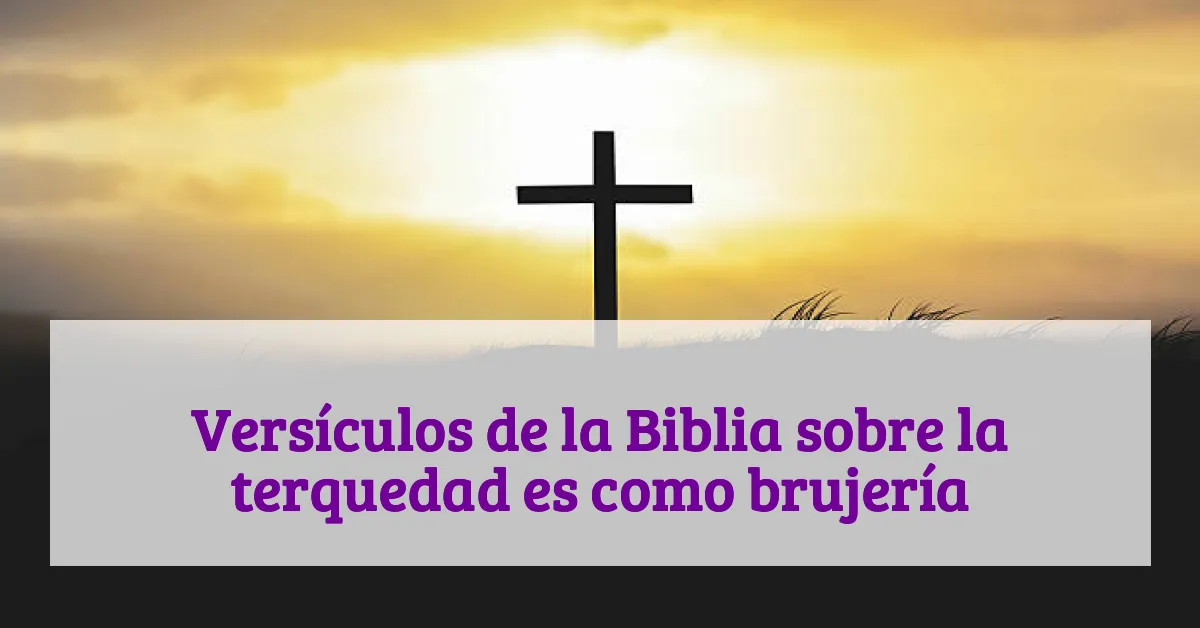 Versículos de la Biblia sobre la terquedad es como brujería