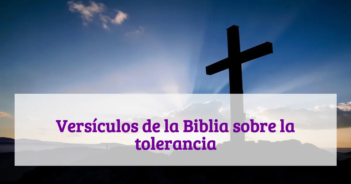 Versículos de la Biblia sobre la tolerancia