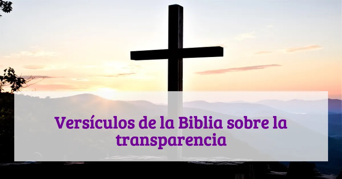 Versículos de la Biblia sobre la transparencia