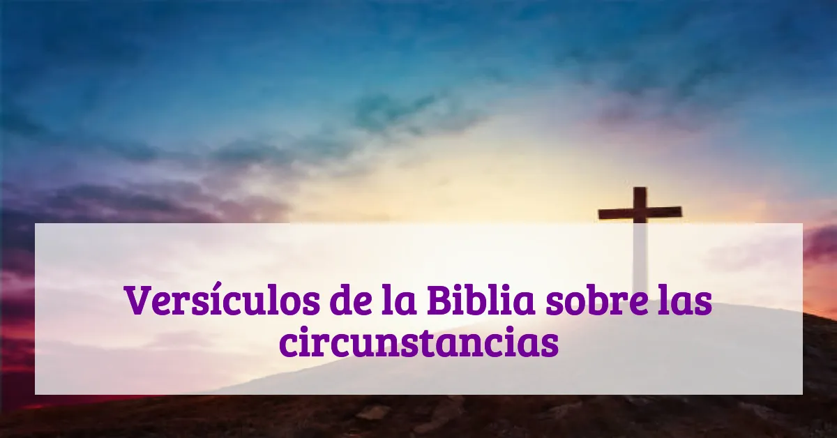 Versículos de la Biblia sobre las circunstancias