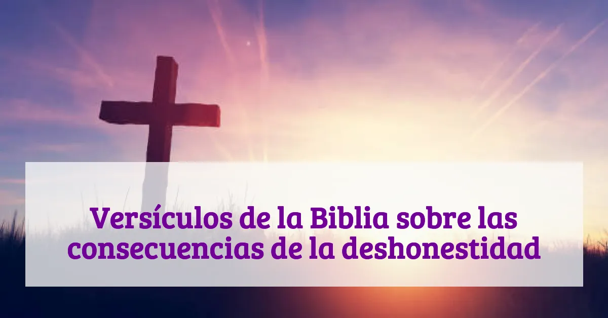 Versículos de la Biblia sobre las consecuencias de la deshonestidad