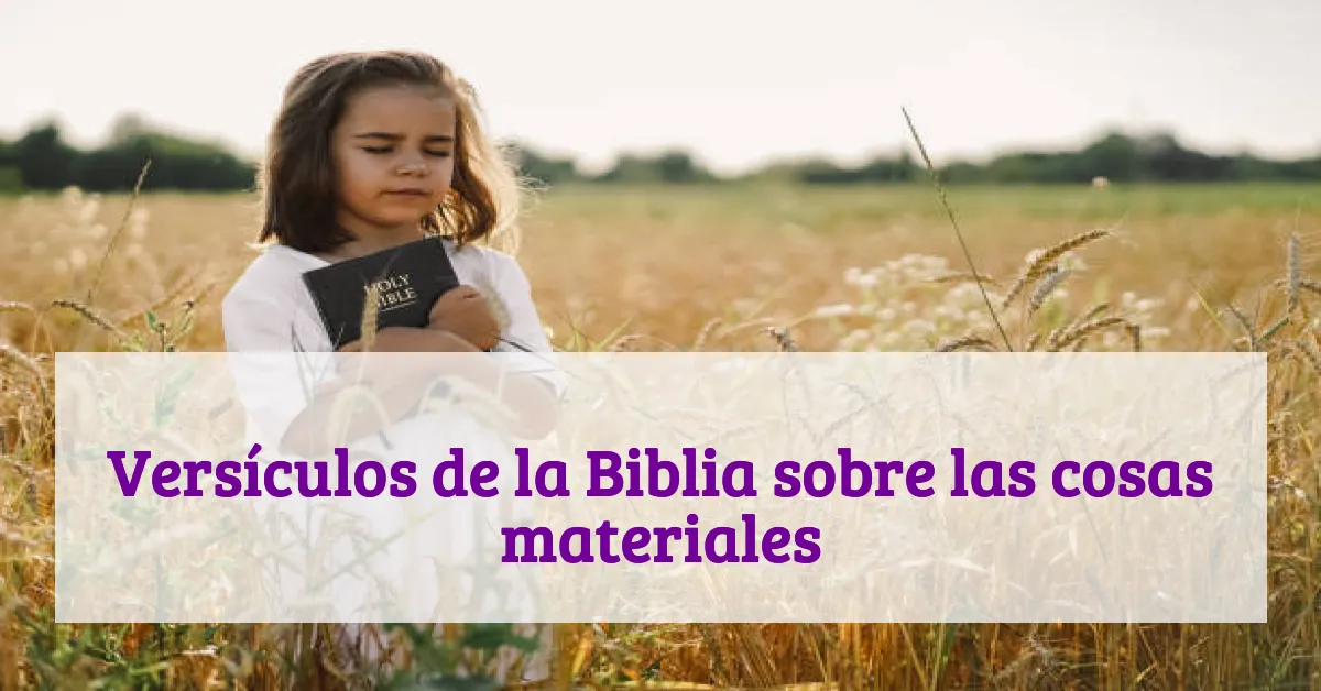 Versículos de la Biblia sobre las cosas materiales