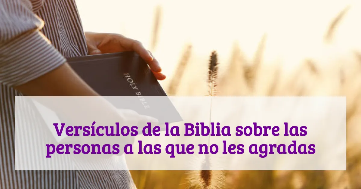 Versículos de la Biblia sobre las personas a las que no les agradas
