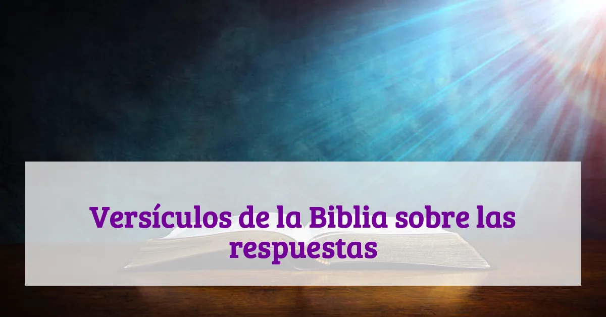 Versículos de la Biblia sobre las respuestas