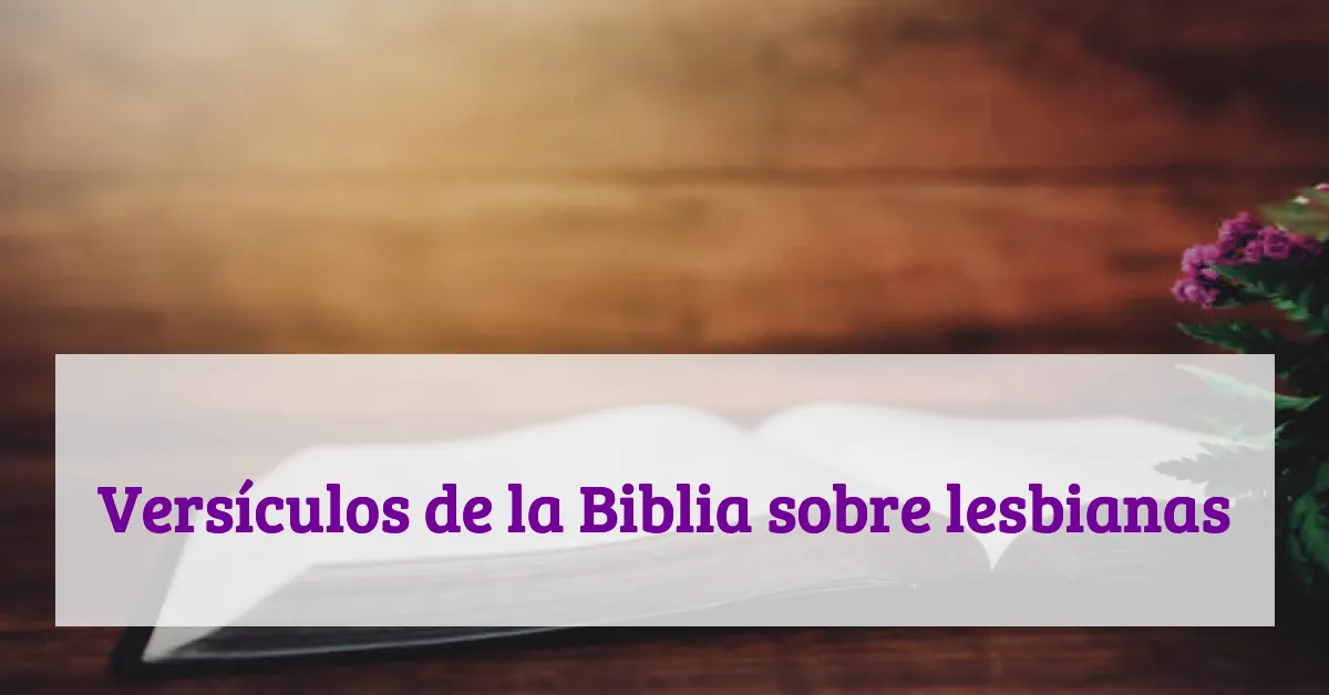 Versículos de la Biblia sobre lesbianas