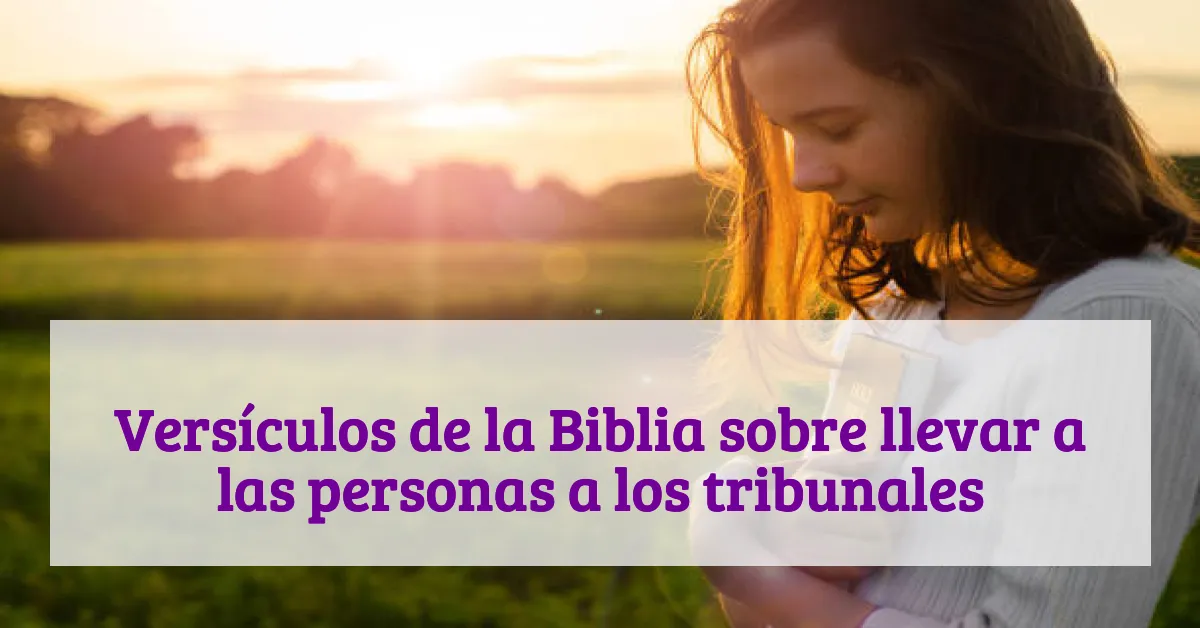 Versículos de la Biblia sobre llevar a las personas a los tribunales