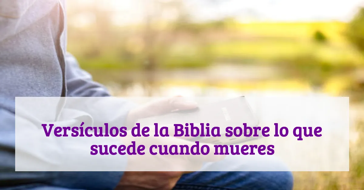 Versículos de la Biblia sobre lo que sucede cuando mueres