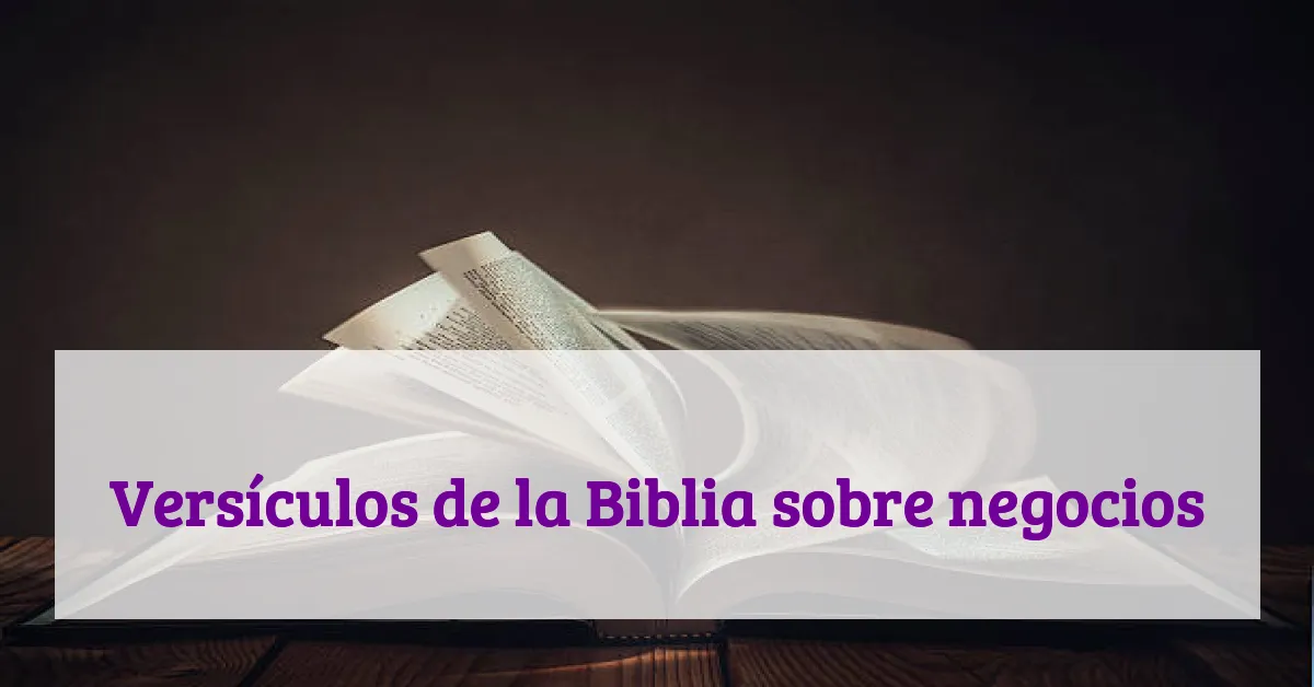 Versículos de la Biblia sobre negocios