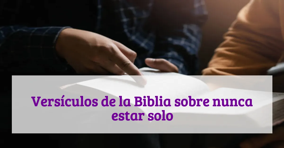 Versículos de la Biblia sobre nunca estar solo