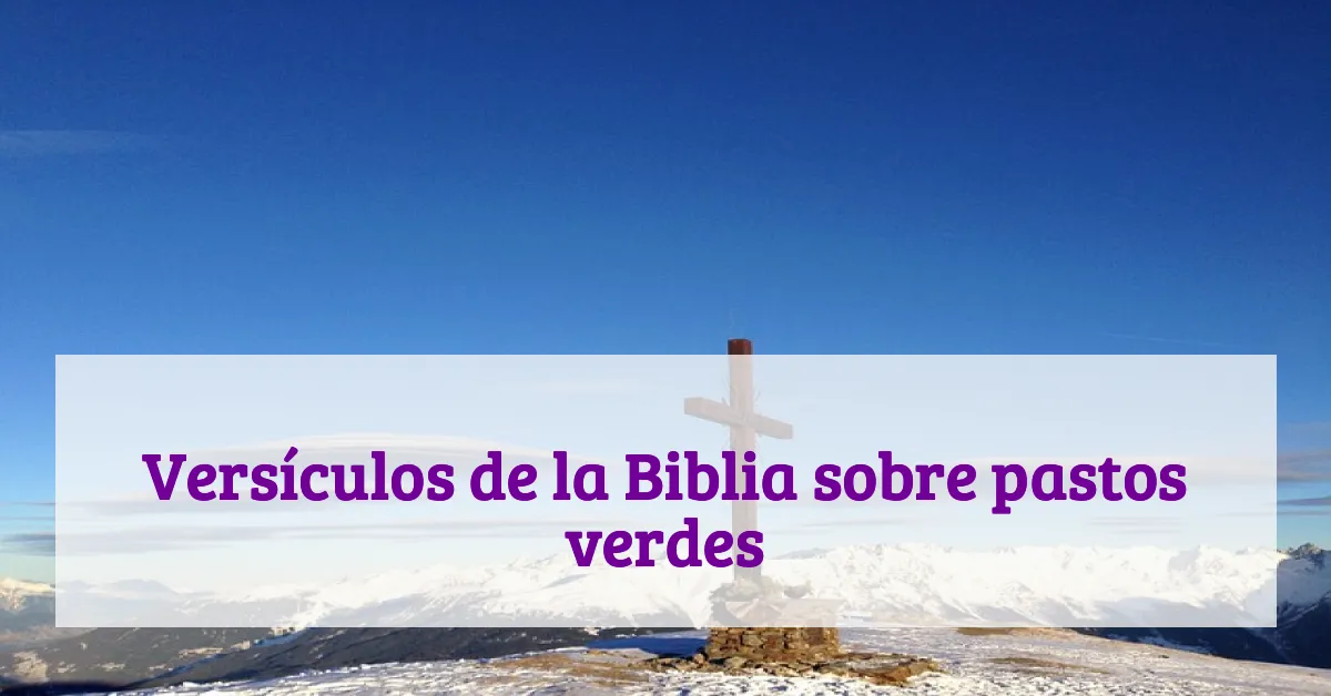Versículos de la Biblia sobre pastos verdes