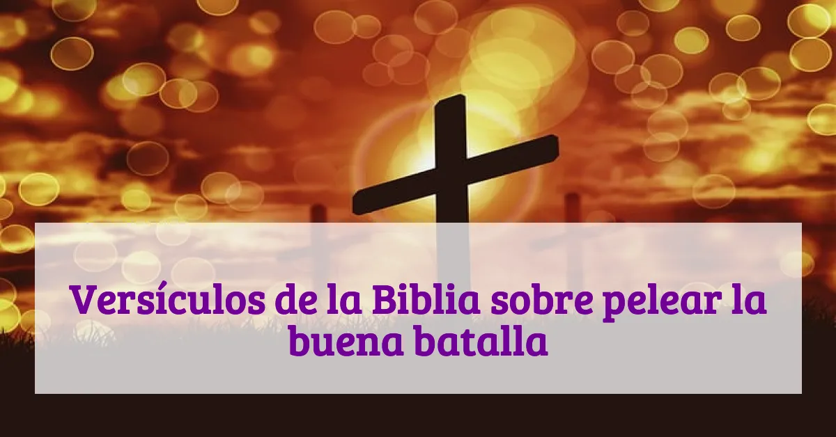 Versículos de la Biblia sobre pelear la buena batalla