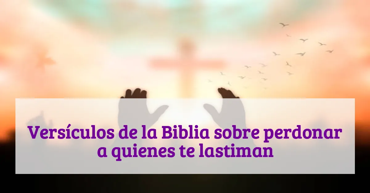 Versículos de la Biblia sobre perdonar a quienes te lastiman