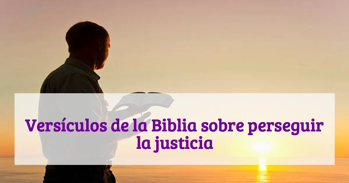 Versículos de la Biblia sobre perseguir la justicia