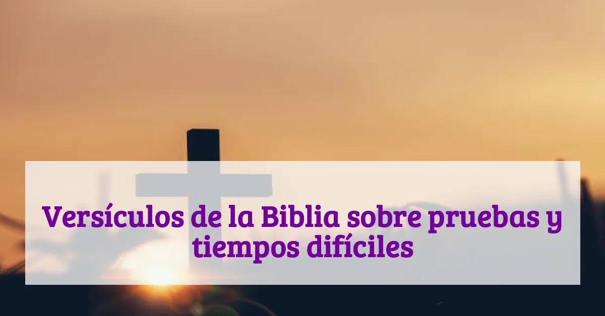 Versículos de la Biblia sobre pruebas y tiempos difíciles