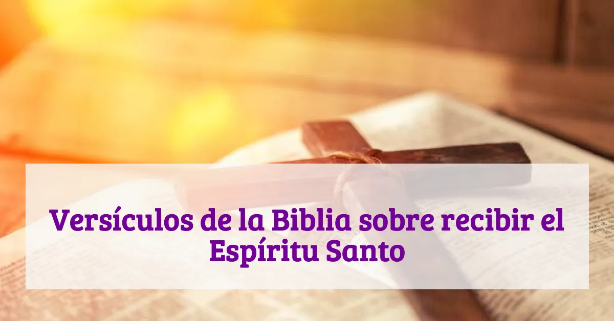 Versículos de la Biblia sobre recibir el Espíritu Santo
