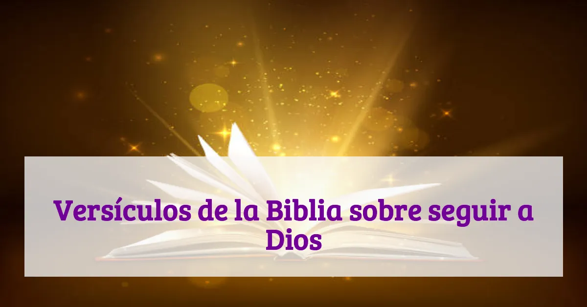Versículos de la Biblia sobre seguir a Dios