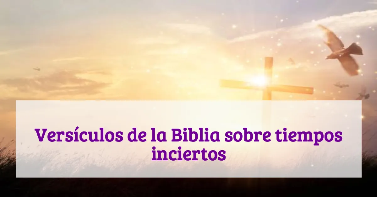 Versículos de la Biblia sobre tiempos inciertos