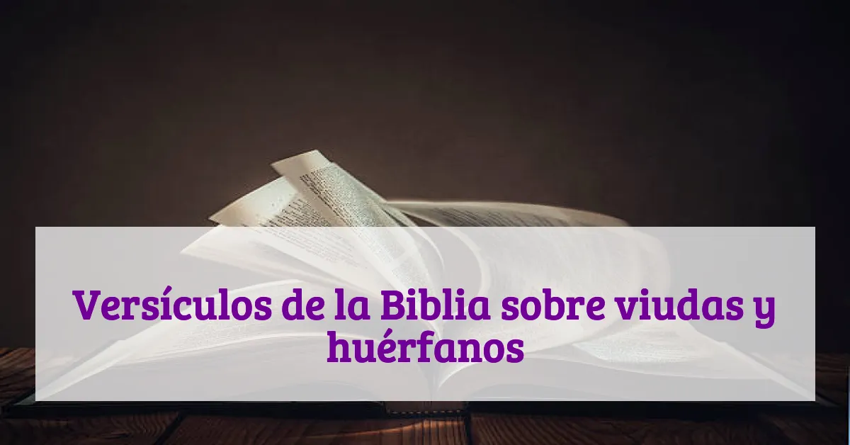 Versículos de la Biblia sobre viudas y huérfanos